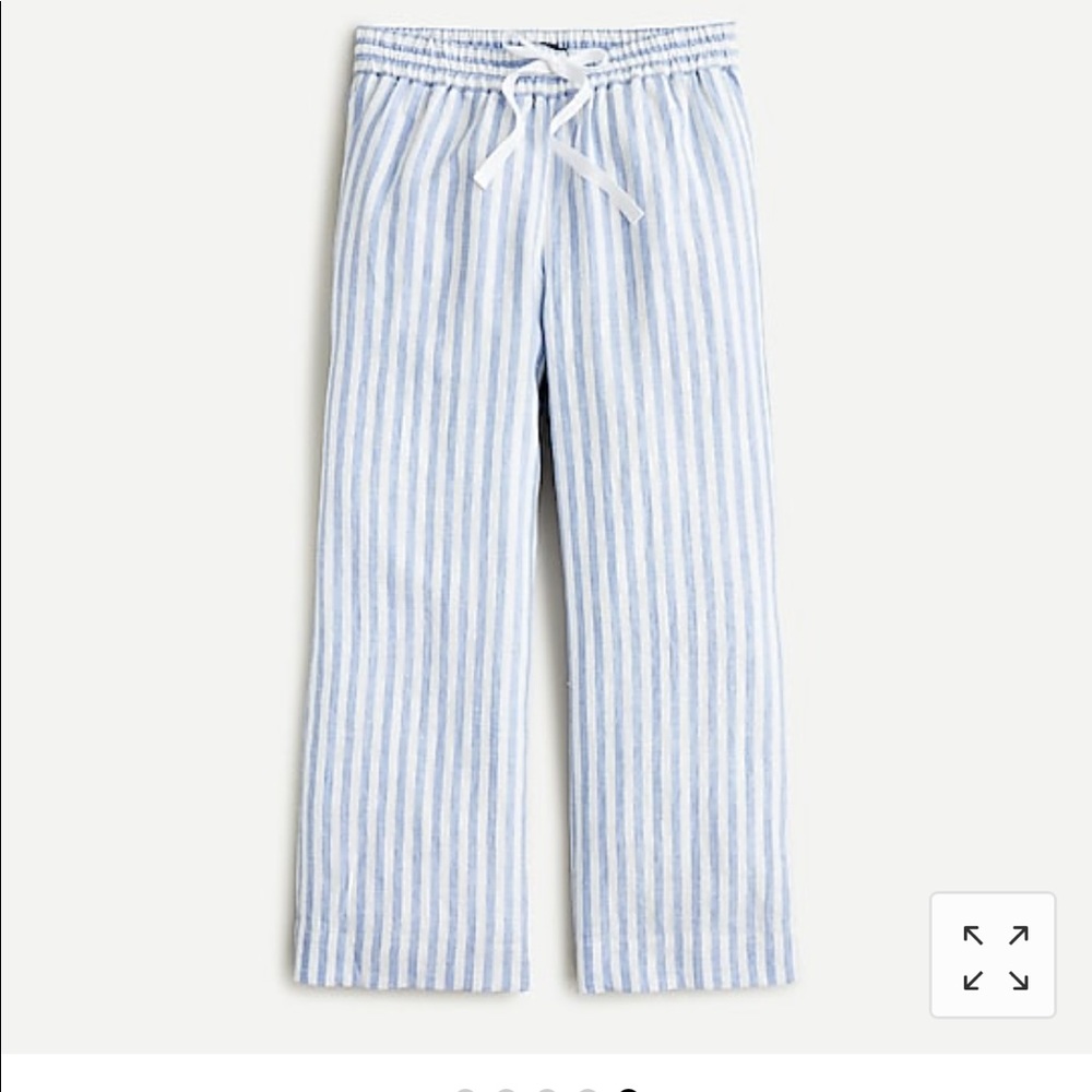 J. Crew Petite Linen Striped Pants - NWT